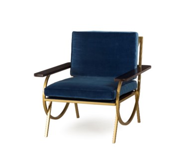 B Chair - Vana Blue Velvet